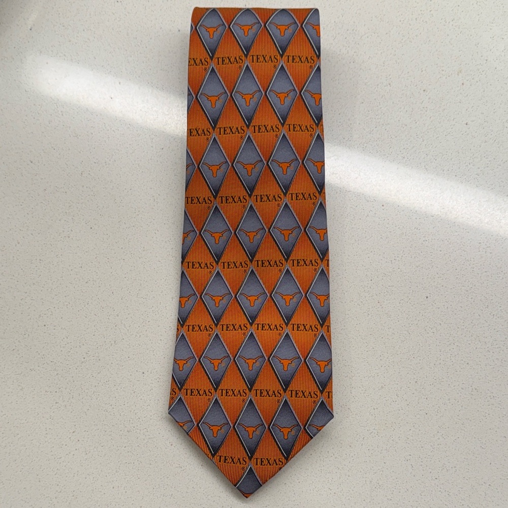 Texas Longhorns Orange and Gray Men's Tie
